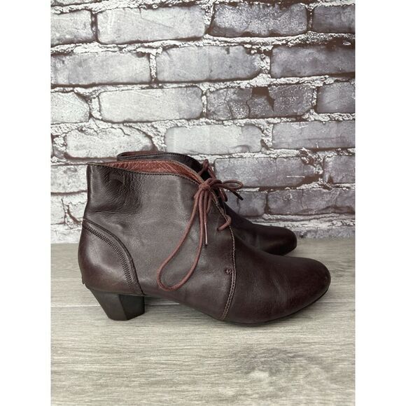 Camper Alicante Brown Leather Lace Up Heel Ankle Boots Women’s Sz 38EU/7.5M US - Picture 10 of 16